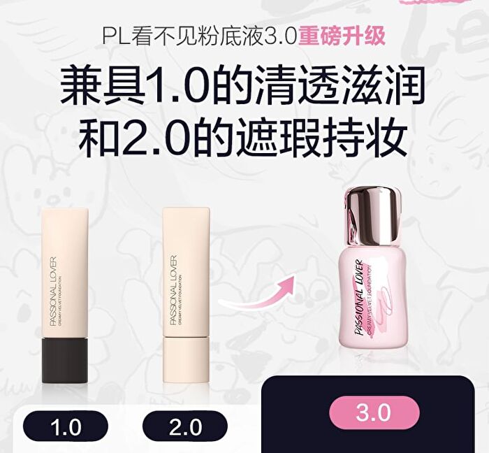Creamy Velvet Foundation Graffiti Edition - 3 Shades - N01 Ivory - 30g