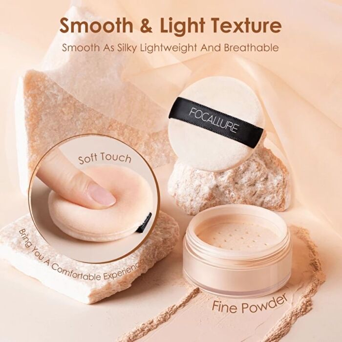 Focallure Invisible Finish Loose Setting Powder - 3 Colors - #01 Ivory - 7g