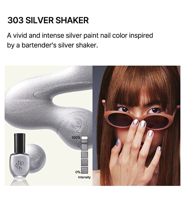 Giusto Nail Polish - 5 Colors - #303 Silver Shaker