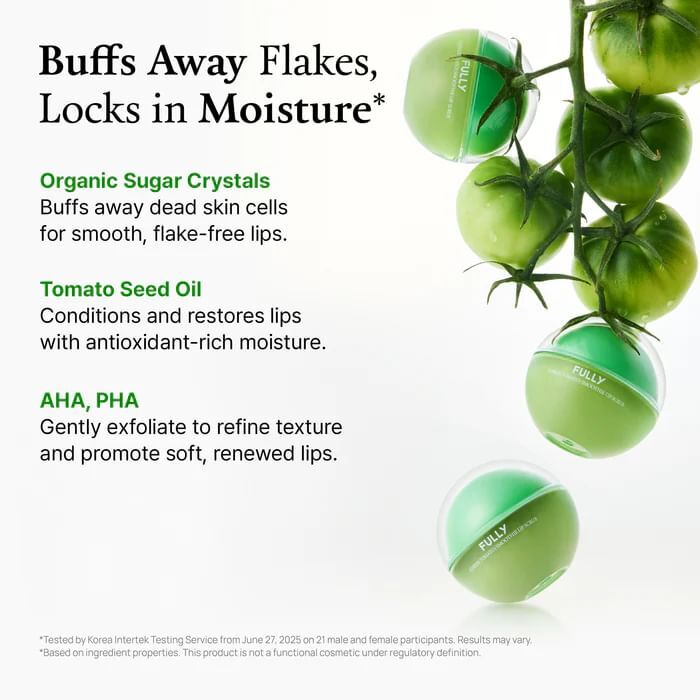 Fully Green Tomato Smoothie Lip Scrub - 12g