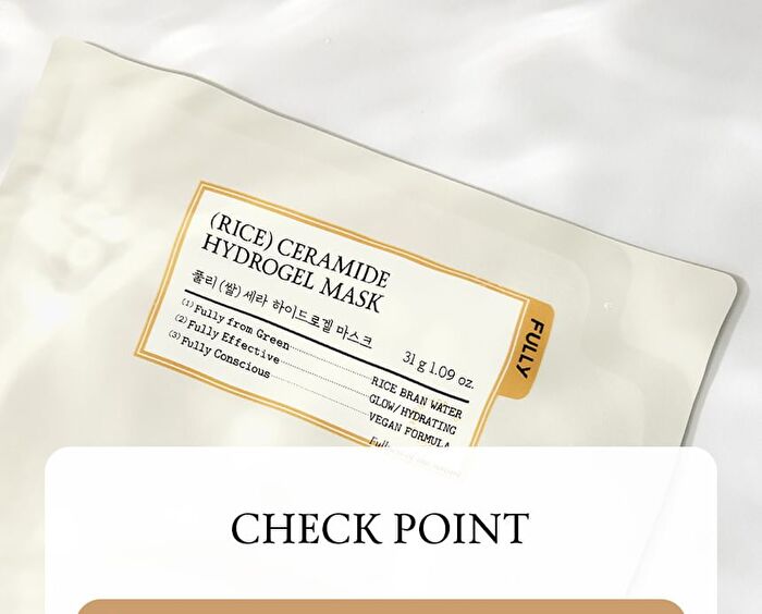 Fully Rice Ceramide Hydrogel Mask Set - 31g x 4 sheets