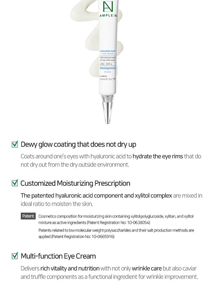 Hyaluron Shot Eye Cream  - 2025 Version - 25ml