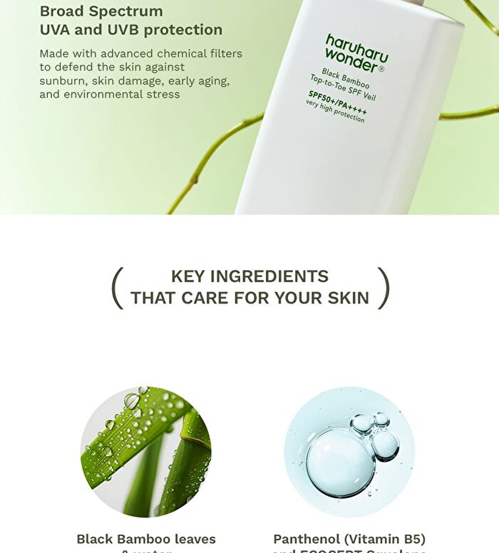 haruharu wonder Black Bamboo Top-to-Toe SPF Veil - 100ml