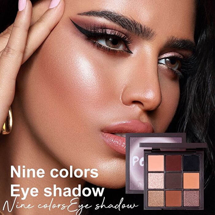 Shimmer Cream 9 Colors Eyeshadow Palette - 2 Types - 02# Dark purple - 12.6g