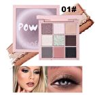 Shimmer Cream 9 Colors Eyeshadow Palette - 2 Types - 02# Dark purple - 12.6g