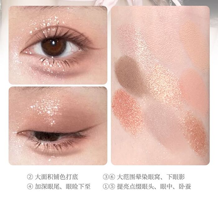 Smoky Pink Sweet 9 Color Eyeshadow - 4 Types - #02 Baked Oats - 7g