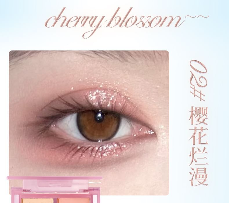 Smoke Rain Dream Butterfly 4 Color Eyeshadow Palette - 4 Types - #01 Cherry Whisper - 5g