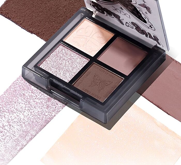Smoke Rain Dream Butterfly 4 Color Eyeshadow Palette - 4 Types - #01 Cherry Whisper - 5g