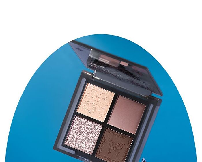 Smoke Rain Dream Butterfly 4 Color Eyeshadow Palette - 4 Types - #04 Grey Ball - 5g