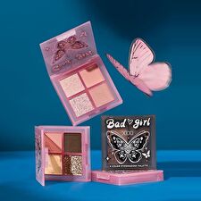 xixi Smoke Rain Dream Butterfly 4 Color Eyeshadow Palette - 4 Types - #04 Grey Ball - 5g