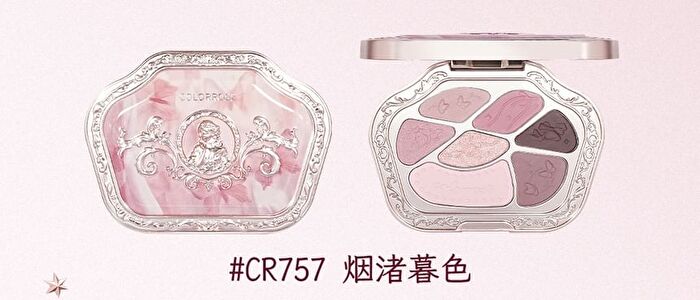 Colorrose Western Antique Seven-Color Eyeshadow Palette - 3 Types - CR758 Peach Sunrise - 12g