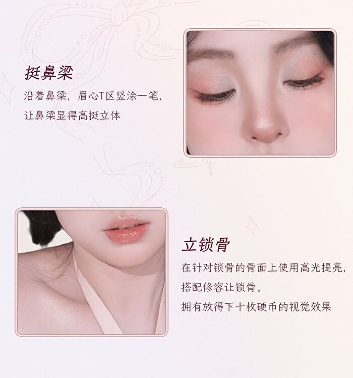 Colorrose Embossed 3-Color Contouring Palette - 2 Types - CR726 Glowy - 9g