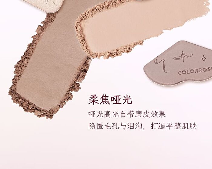 Colorrose Embossed 3-Color Contouring Palette - 2 Types - CR726 Glowy - 9g