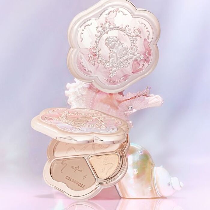 Colorrose Embossed 3-Color Contouring Palette - 2 Types - CR726 Glowy - 9g