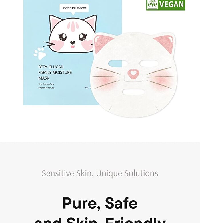Beta-Glucan Family Moisture Mask For Kids Set - 18ml x 10 sheets
