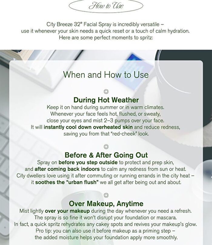 Urbanand City Breeze 32 Facial Spray - 150ml