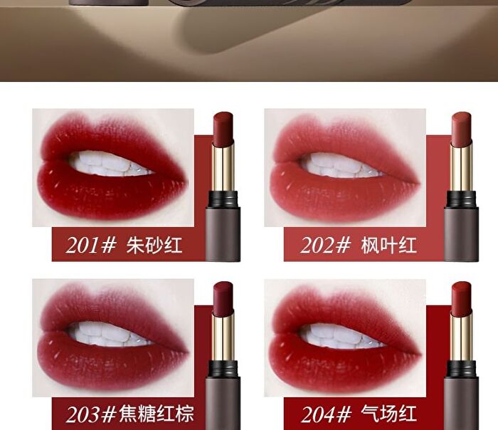 Luxurious Moisturizing & Charming Lipstick - 4 Colors - 203# Caramel Red Brown - 3.2g