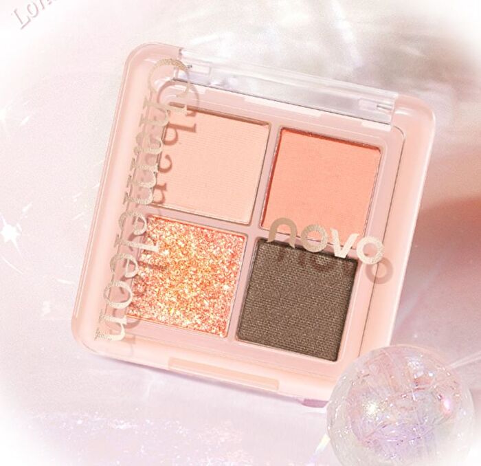 Illuminating Chameleon Eyeshadow Palette - 4 Types - 01# Honeysuckle - 3.2g