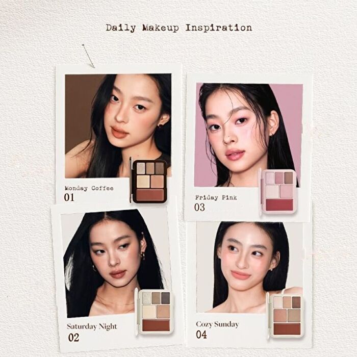 Joocyee Lookbook Multi Palette - 4 Colors - #01 Monday Coffee
