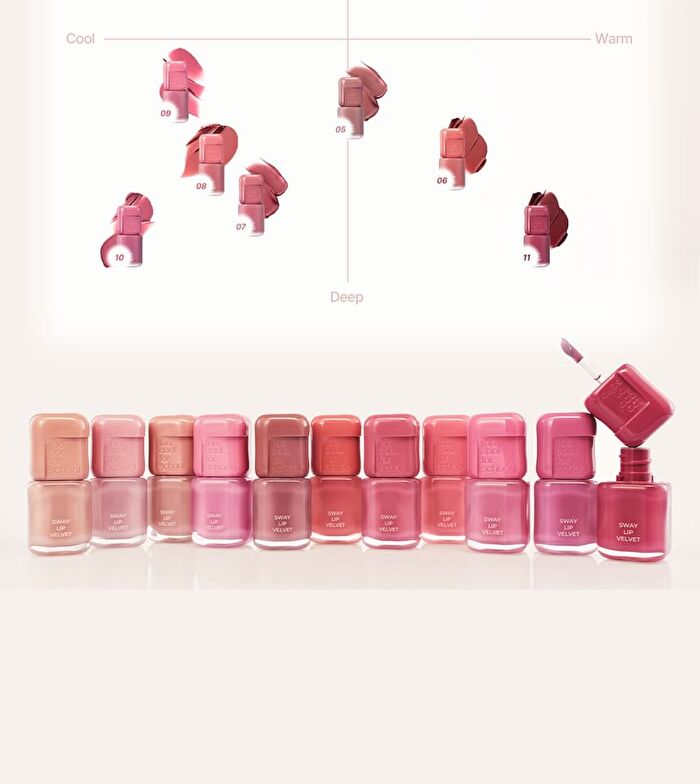 too cool for school Sway Lip Velvet - 11 Colors - #02 Nutty Pink