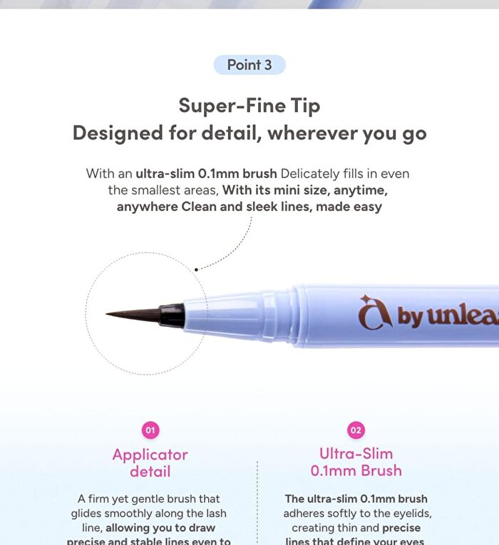 A by Unleashia Non Stop Liquid Eyeliner - 2 Colors - #01 Ash Black
