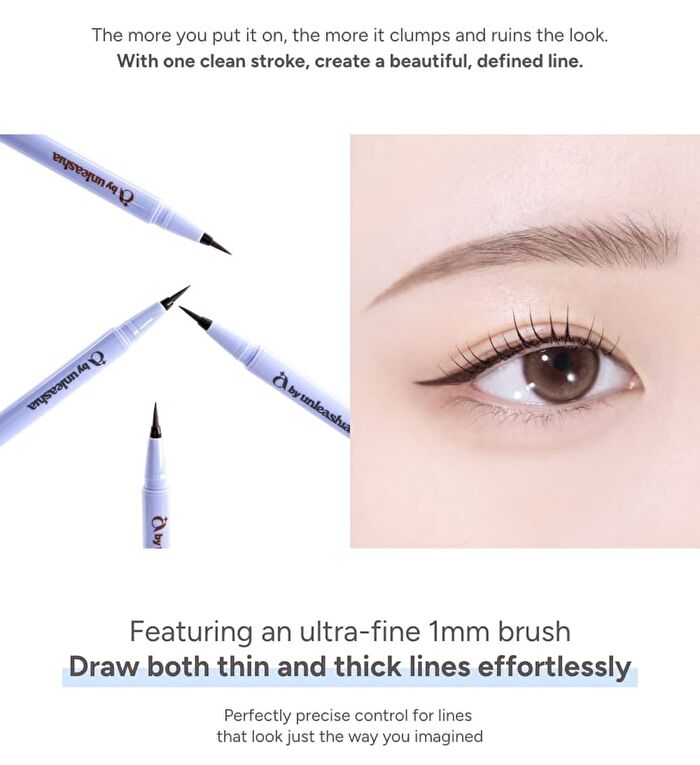 A by Unleashia Non Stop Liquid Eyeliner - 2 Colors - #01 Ash Black