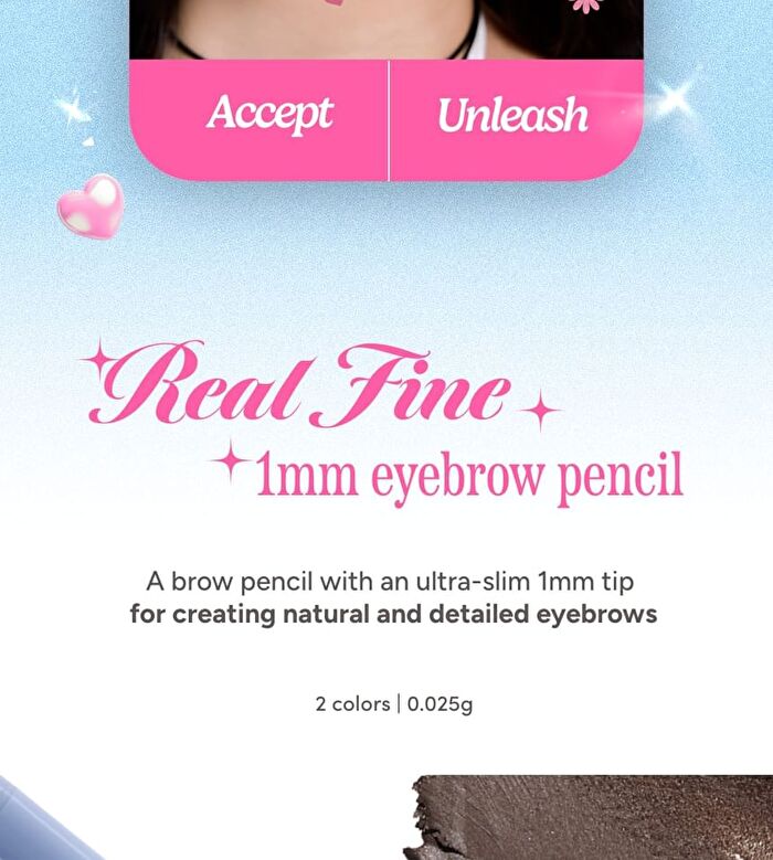 A by Unleashia Real Fine 1mm Eyebrow Pencil - 2 Colors - #02 Mud Brown