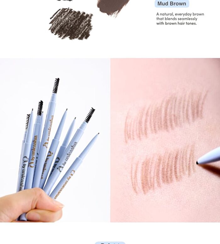 A by Unleashia Real Fine 1mm Eyebrow Pencil - 2 Colors - #02 Mud Brown