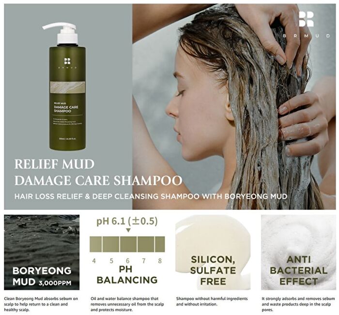 Relief Mud Damage Care Shampoo - 500ml
