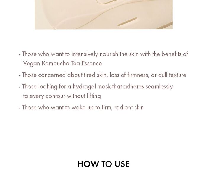 Vegan Kombucha Tea Essence In Gel Mask - 36g x 1 pc