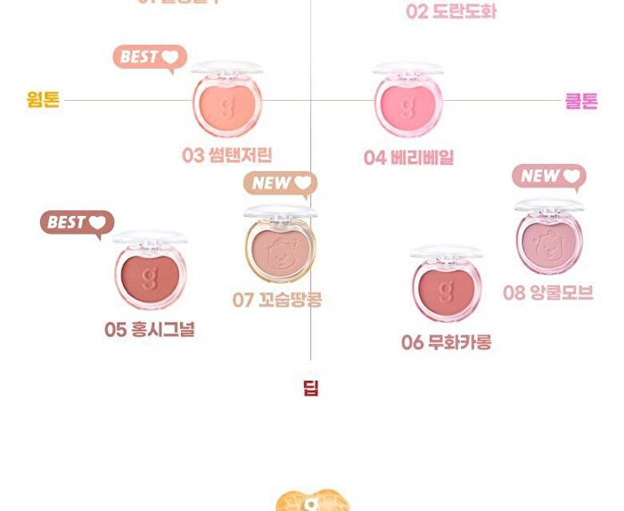 Tintin Dory Cotton Blusher - 6 Colors - #02 Cool Peach