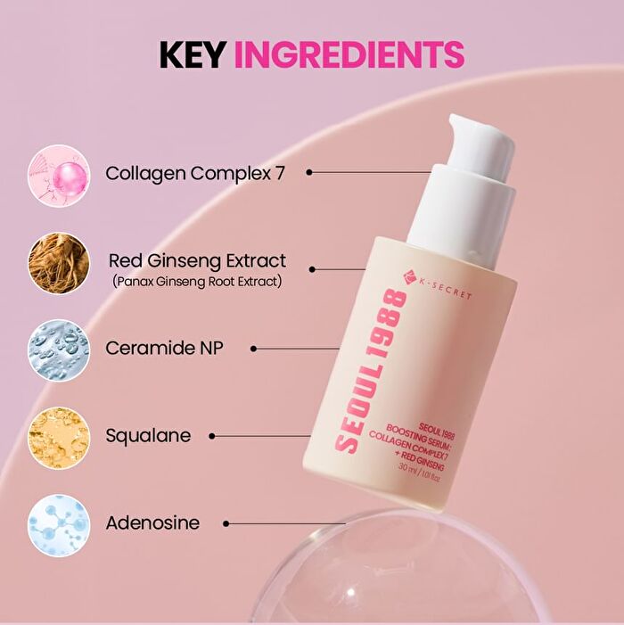 Ksecret SEOUL 1988 Boosting Serum : Collagen Complex 7 + Red Ginseng - 30ml