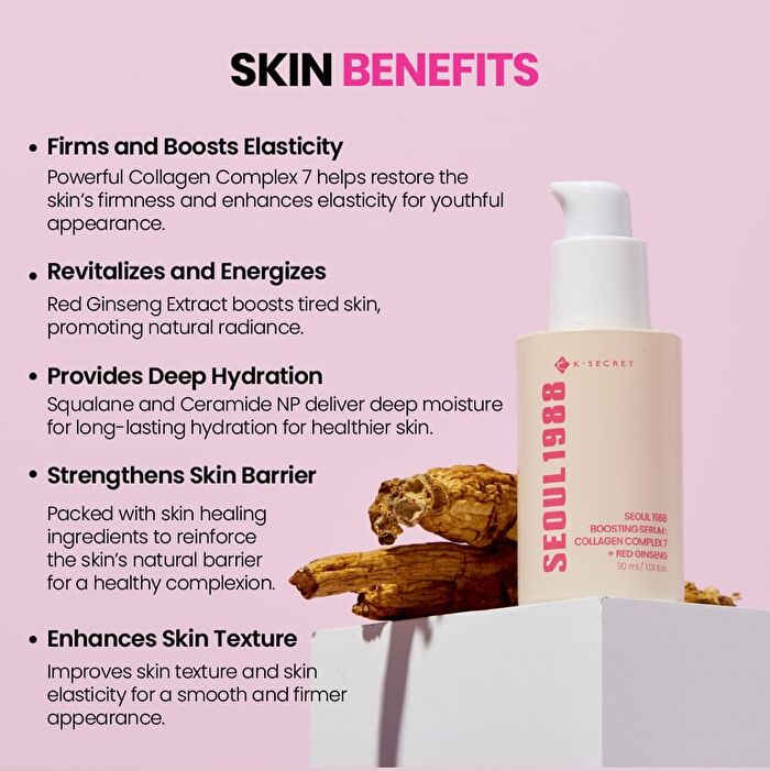 Ksecret SEOUL 1988 Boosting Serum : Collagen Complex 7 + Red Ginseng - 30ml