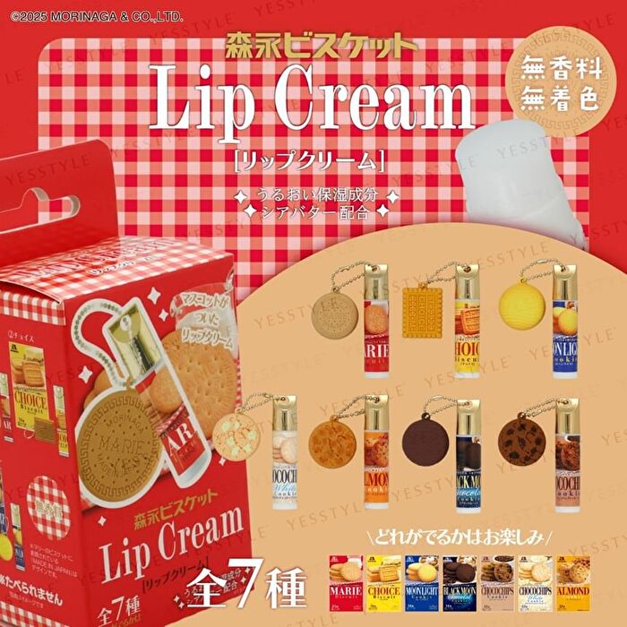 Morinaga Biscuit Lip Balm With Morinaga Biscuit Mascot - 1 pc - Random Style