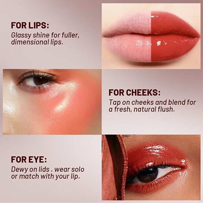 Mirror Glow Lip & Cheek Liquid Lipstick - 5 Colors - 02# Moonchime - 3g