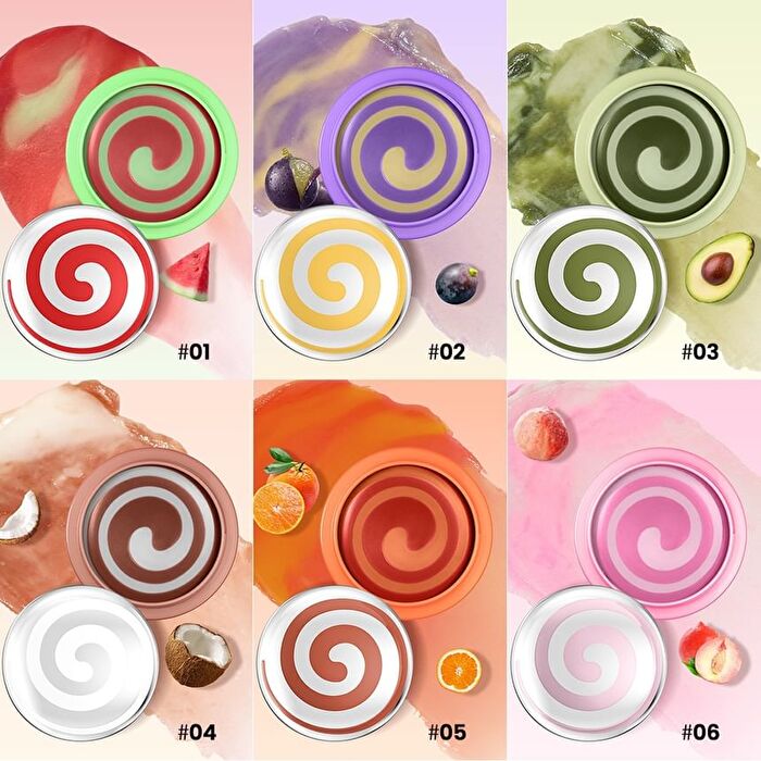 Dual Color Fruit-Inspired Lip Balm - 6 Colors - 04# Sunset Coconut - 12g