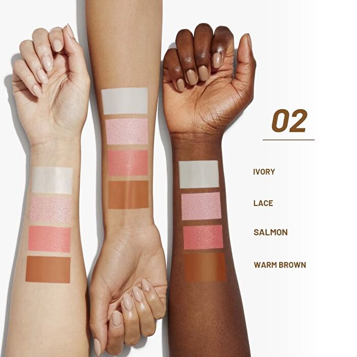 Pearlescent 4-Color Contouring Palette - 4 Types - 01# Morning Tea - 17g