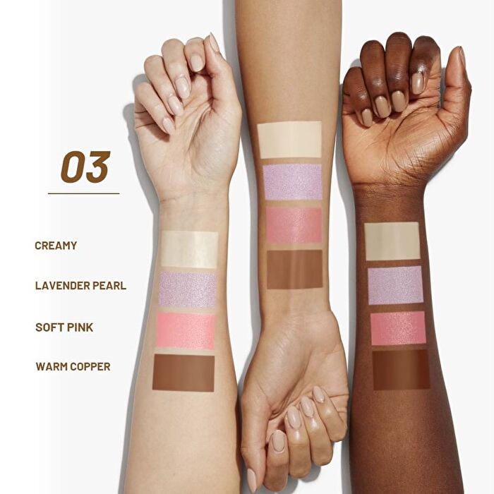 Pearlescent 4-Color Contouring Palette - 4 Types - 01# Morning Tea - 17g