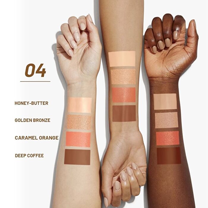 Pearlescent 4-Color Contouring Palette - 4 Types - 01# Morning Tea - 17g