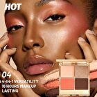Pearlescent 4-Color Contouring Palette - 4 Types - 01# Morning Tea - 17g