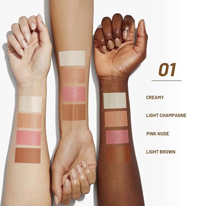 Pearlescent 4-Color Contouring Palette - 4 Types - 01# Morning Tea - 17g