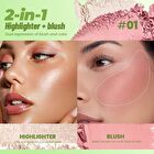 2 In 1 Highlighter Blush Palette- 6 Colors - 05# As If - 12g