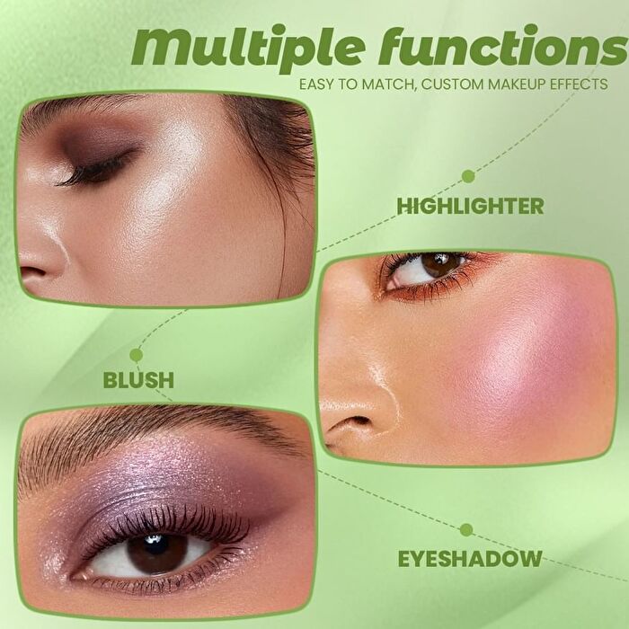 2 In 1 Highlighter Blush Palette- 6 Colors - 05# As If - 12g