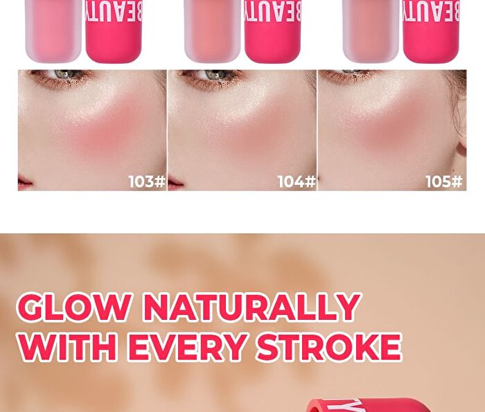 Beauty Glazed Waterproof Weightless Liquid Blush - 5 Colors - 101# Happy - 4g