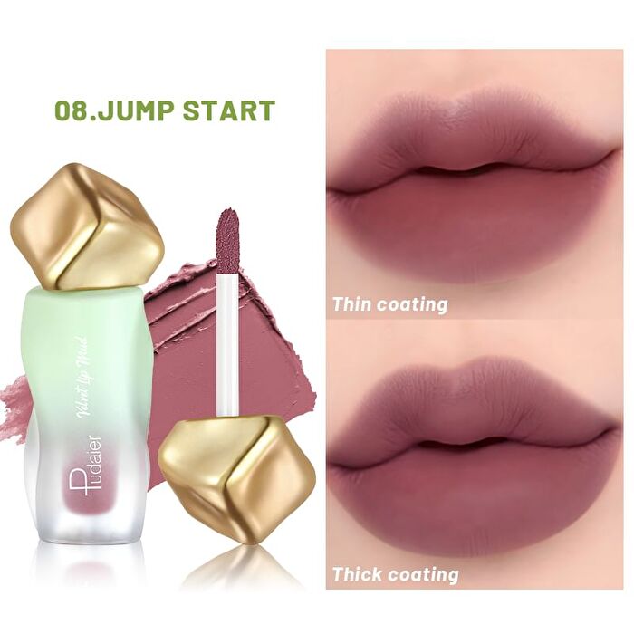 Aqua Touch Lip Mud- 12 Colors - 01# Zero Step - 2.7g