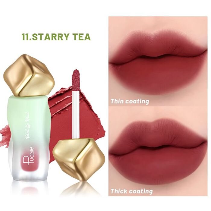 Aqua Touch Lip Mud- 12 Colors - 01# Zero Step - 2.7g