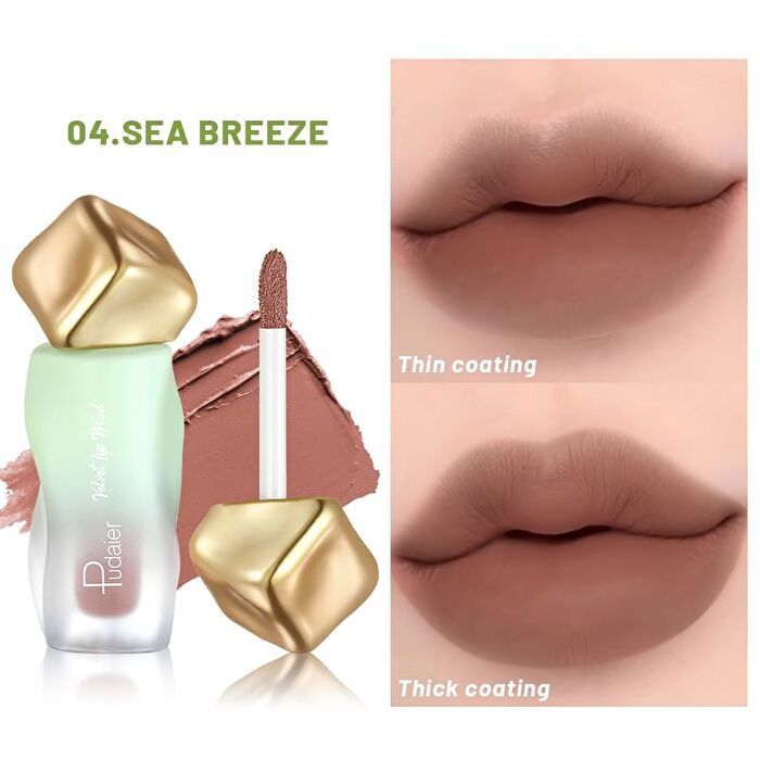 Aqua Touch Lip Mud- 12 Colors - 01# Zero Step - 2.7g