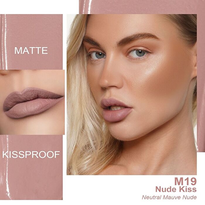 Kissproof Liquid Matte / Shimmer Lip Gloss - 31 Colors - #M23 Noir Kiss - 4.5ml