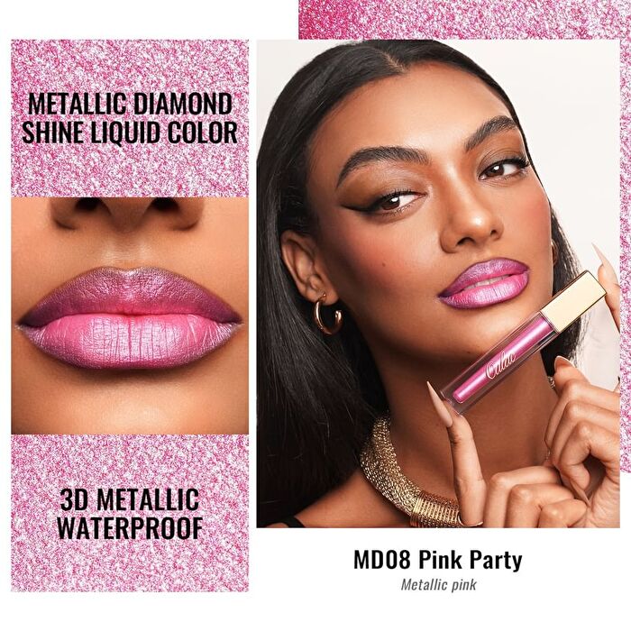 Metallic Diamond Shine Liquid Lip Gloss - 8 Colors - #MD02 Violet Amethyst - 4.5ml