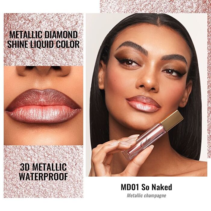 Metallic Diamond Shine Liquid Lip Gloss - 8 Colors - #MD04 Teasing - 4.5ml
